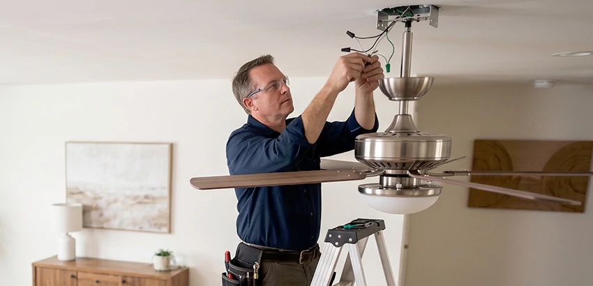 Ceiling Fan Light and Switch Repair in Fitchburg