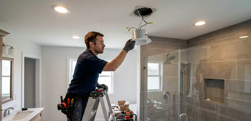 Bathroom and Shower Recessed Lighting Installation in Fitchburg